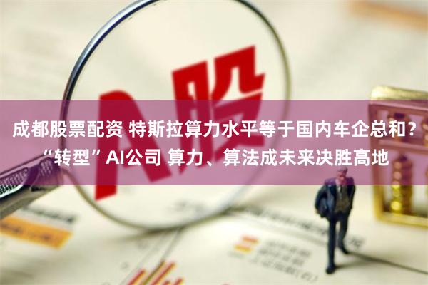 成都股票配资 特斯拉算力水平等于国内车企总和？“转型”A