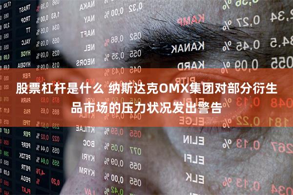 股票杠杆是什么 纳斯达克OMX集团对部分衍生品市场的压力状况发出警告